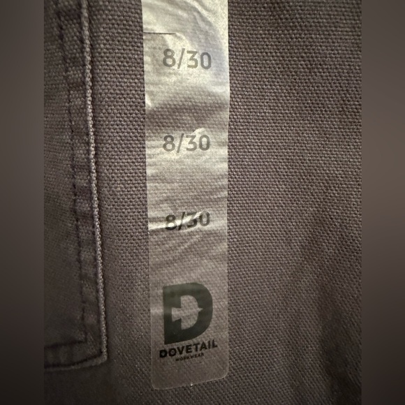 Dovetail Workwear Britt Utility pant dark gray canvas, 8, NWT - Picture 4 of 7